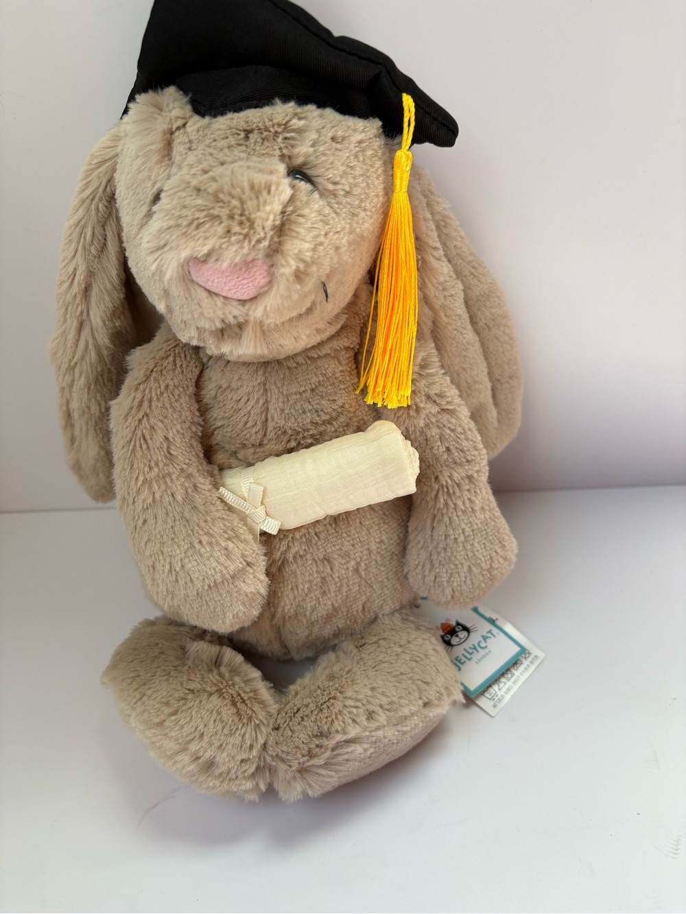 *sold out* JellyCat “Graduation” Bashful Bunny with Tassel NWT